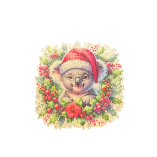 Koala Wooden Christmas Magnet