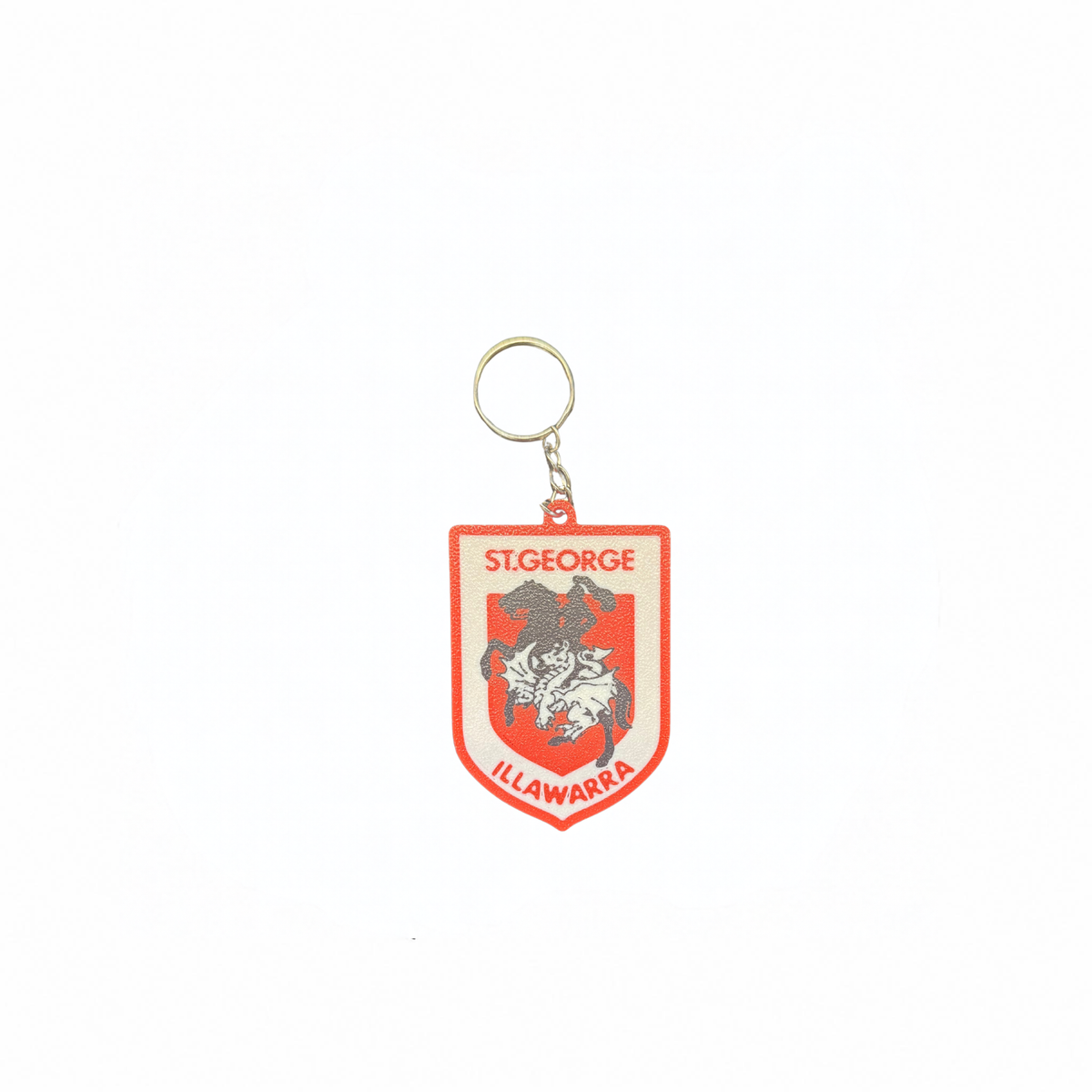NRL St George Illawarra Dragons keyring on a white background