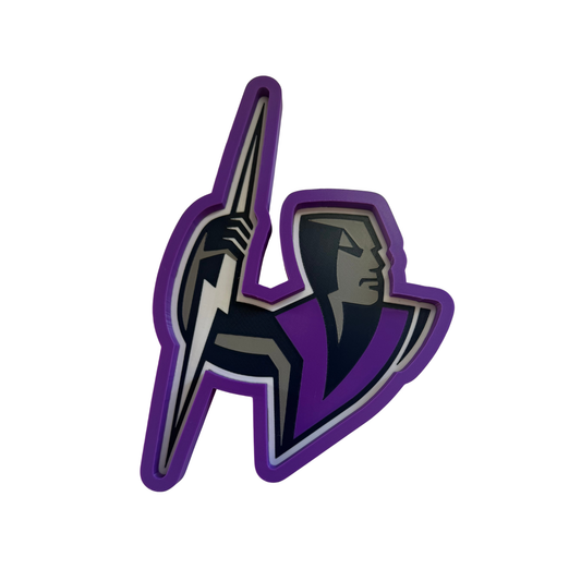 Melbourne Storm warrior-shaped trinket tray on a white background
