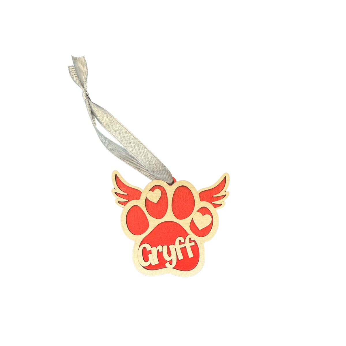 Personalised Wooden Dog Memorial Christmas Ornament