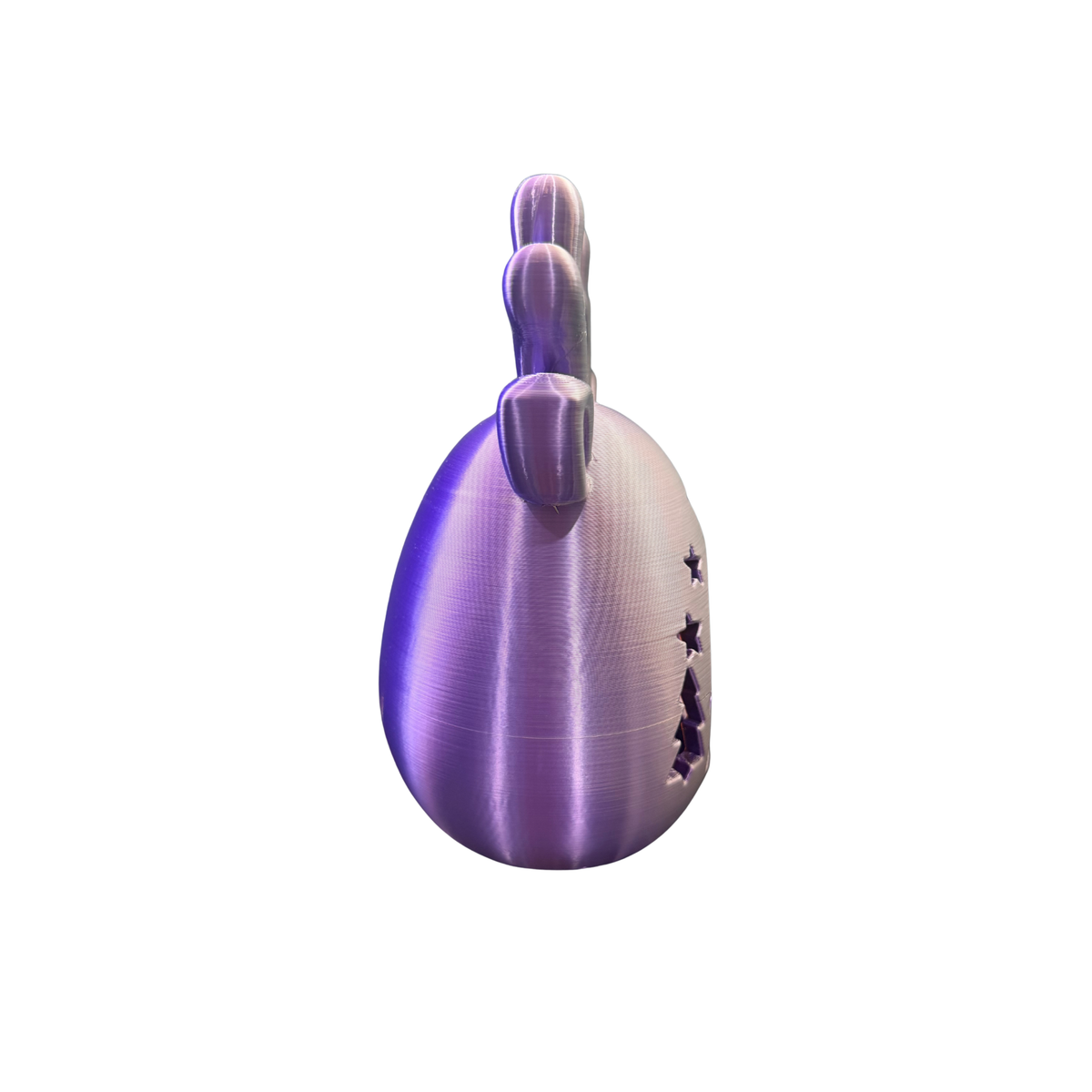 Side view showing the purple-to-silver Celestial Violet finish