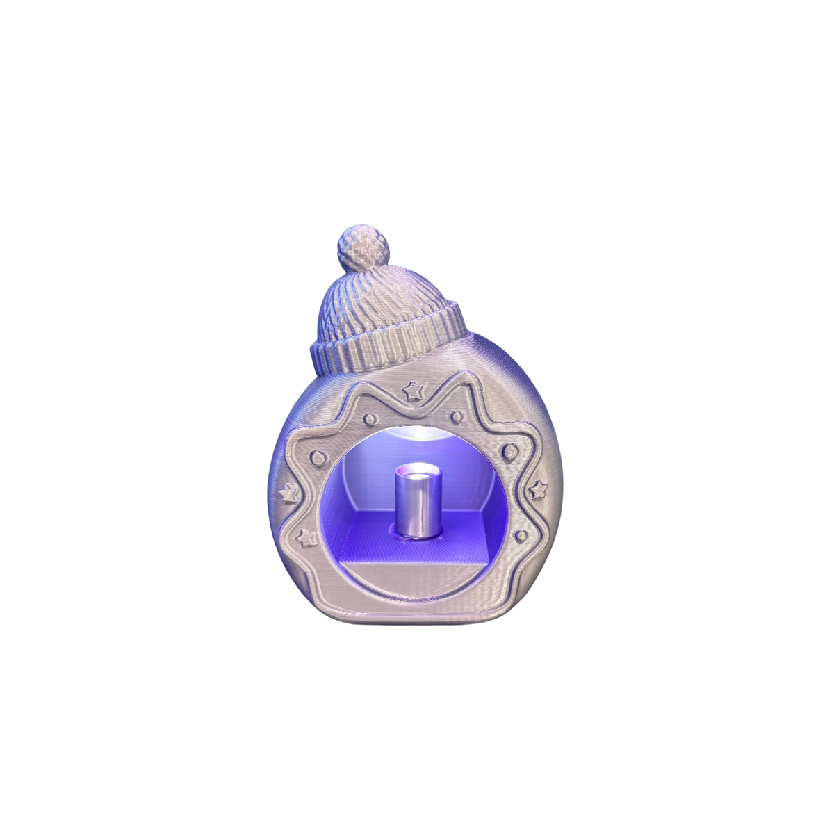 Back of Celestial Violet Christmas bauble decoration