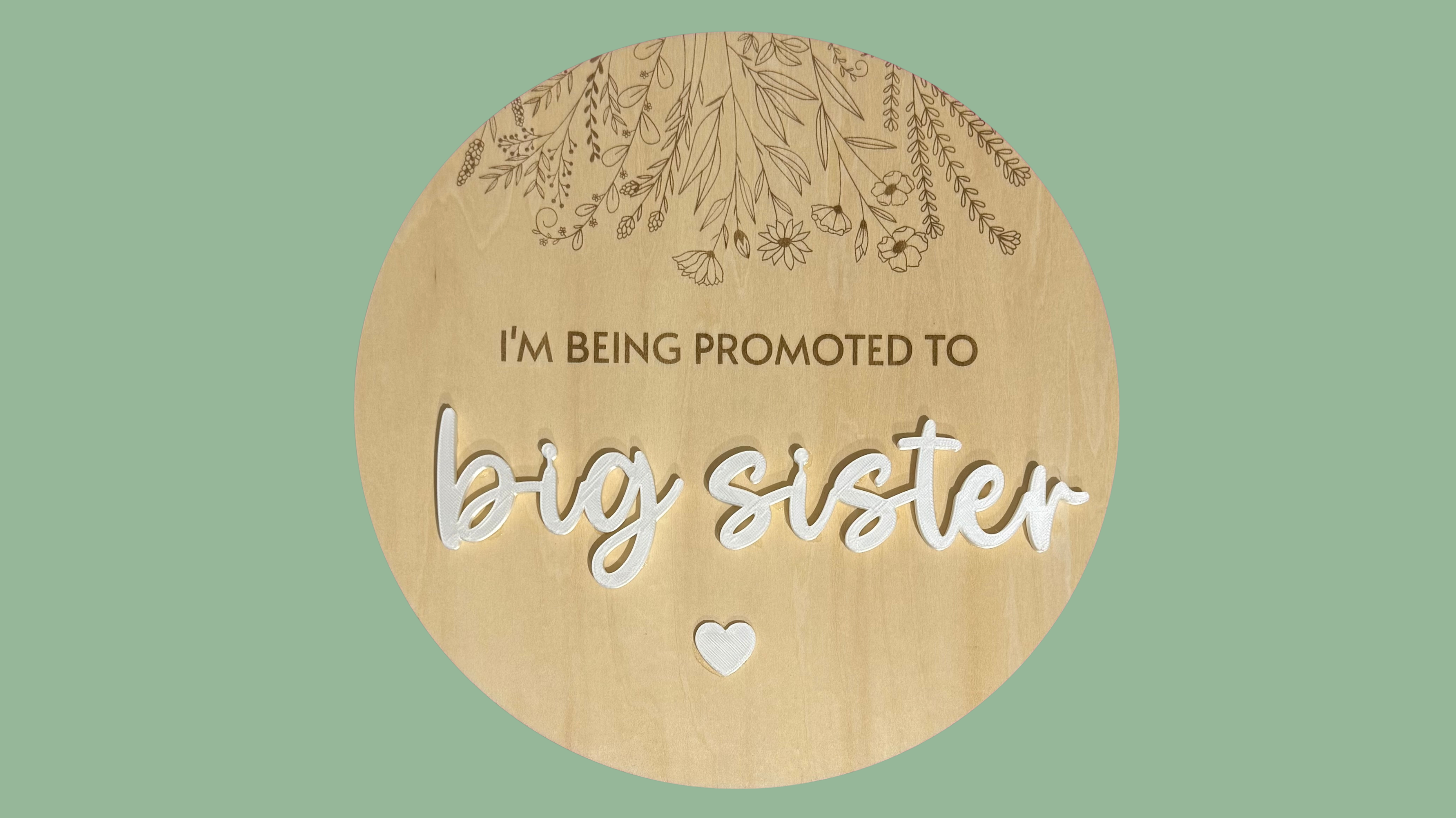 Custom Announcement Wooden Board 25cm