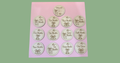 Wooden baby milestone marker discs with deer illustrations, Hello World through one year