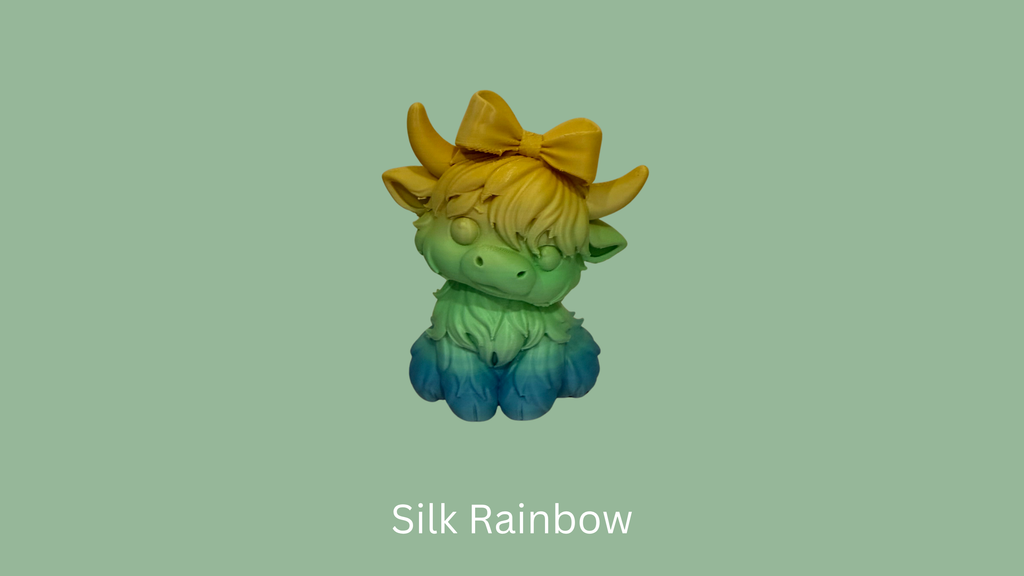 Highland Cow Figurine - Silk Rainbow