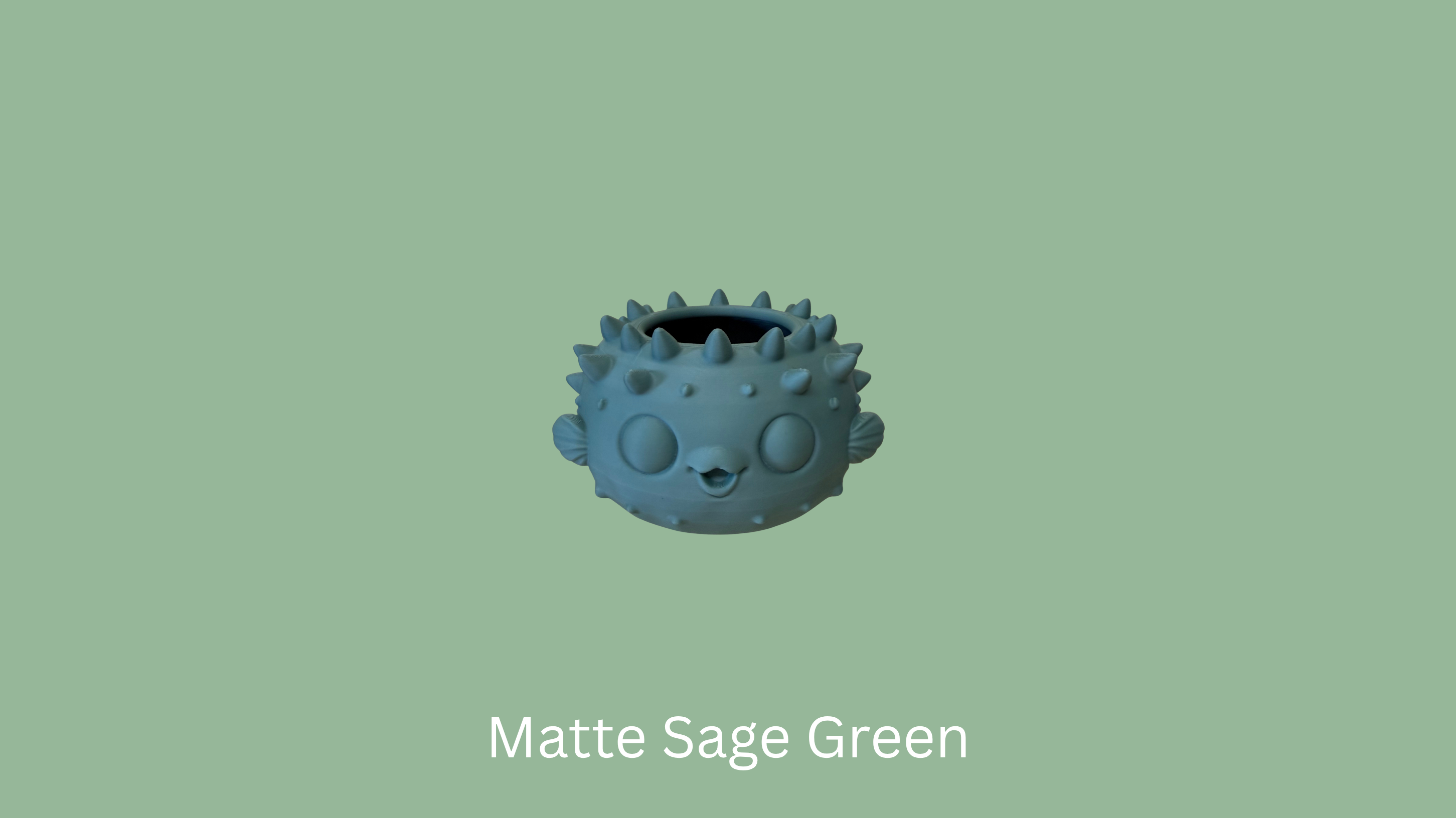 Pufferfish Organiser - Matte Sage Green