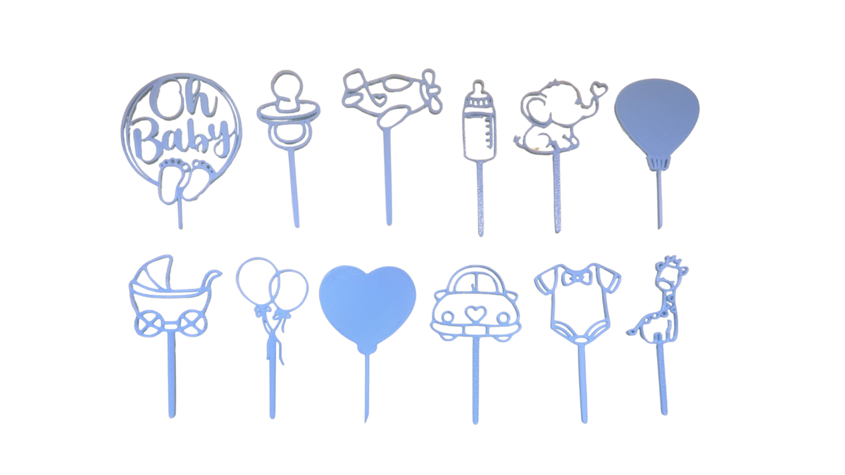 Baby Shower Or Gender Reveal Cupcake Toppers