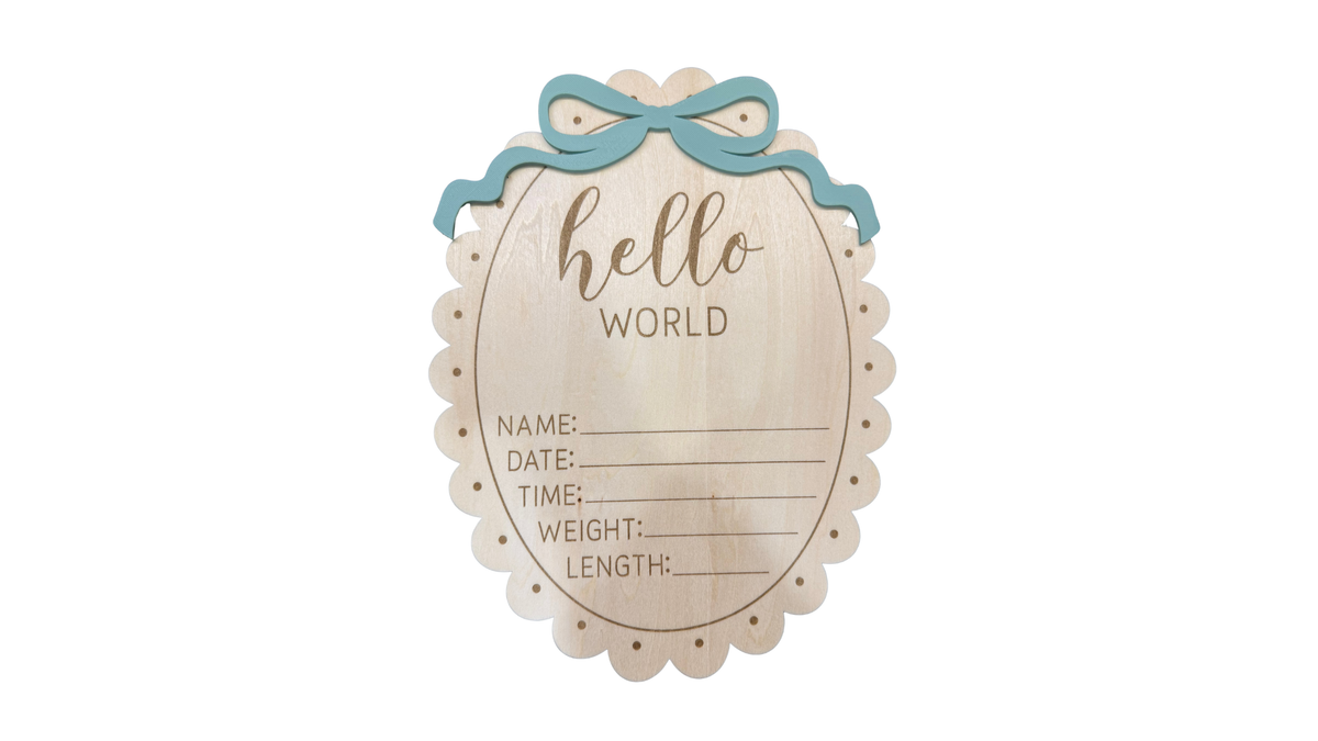 Hello World Birth Announcement Board