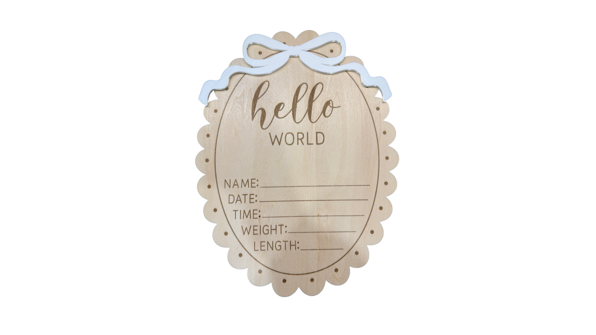 Hello World Birth Announcement Board