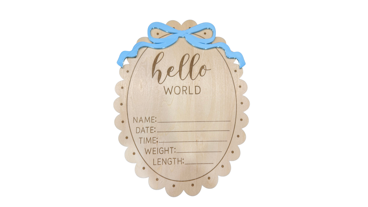 Hello World Birth Announcement Board
