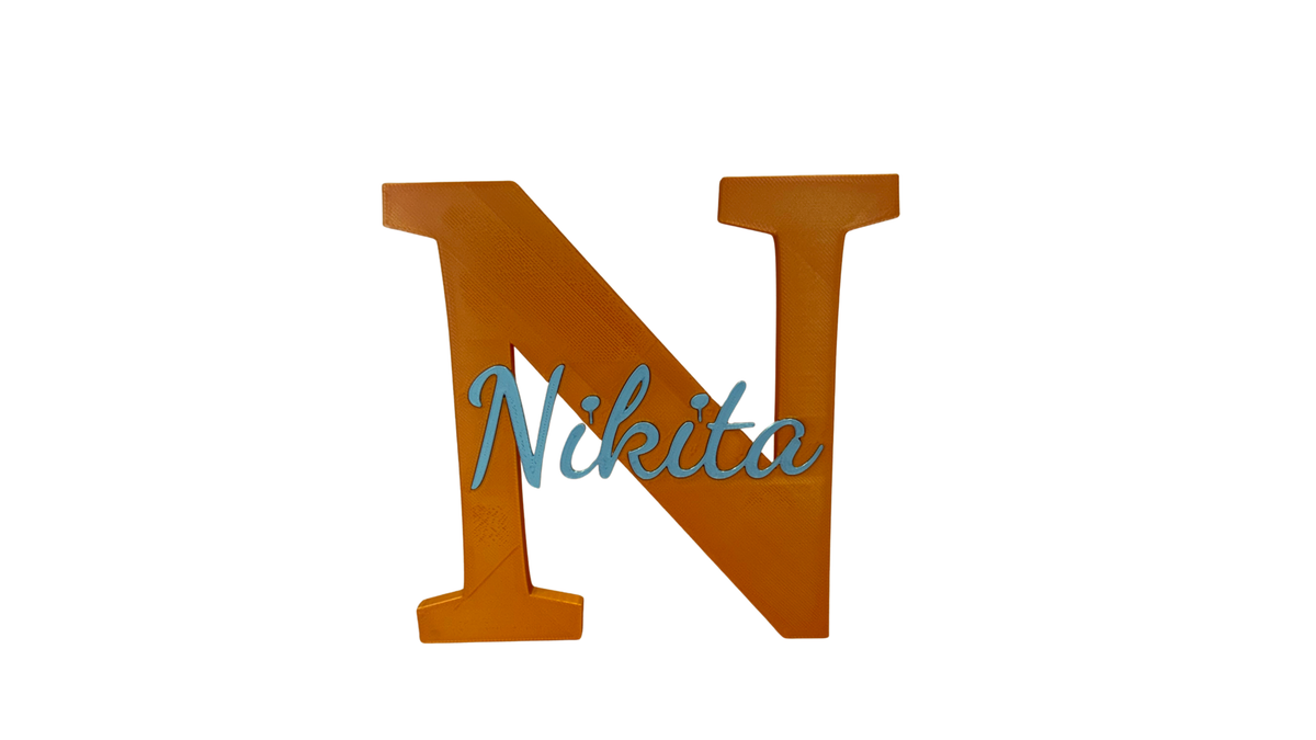 Freestanding Initial & Name