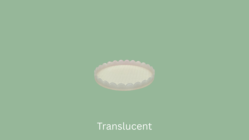 Small Scalloped Trinket Tray - Translucent