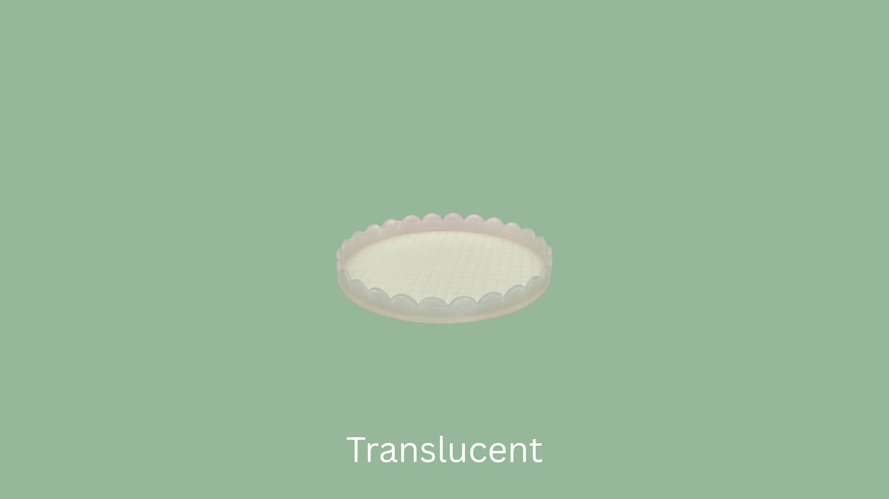 Small Scalloped Trinket Tray - Translucent