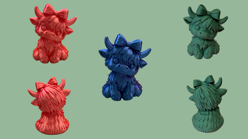 Highland Cow Figurine | Cute 3D Printed Gift | Made to Order
