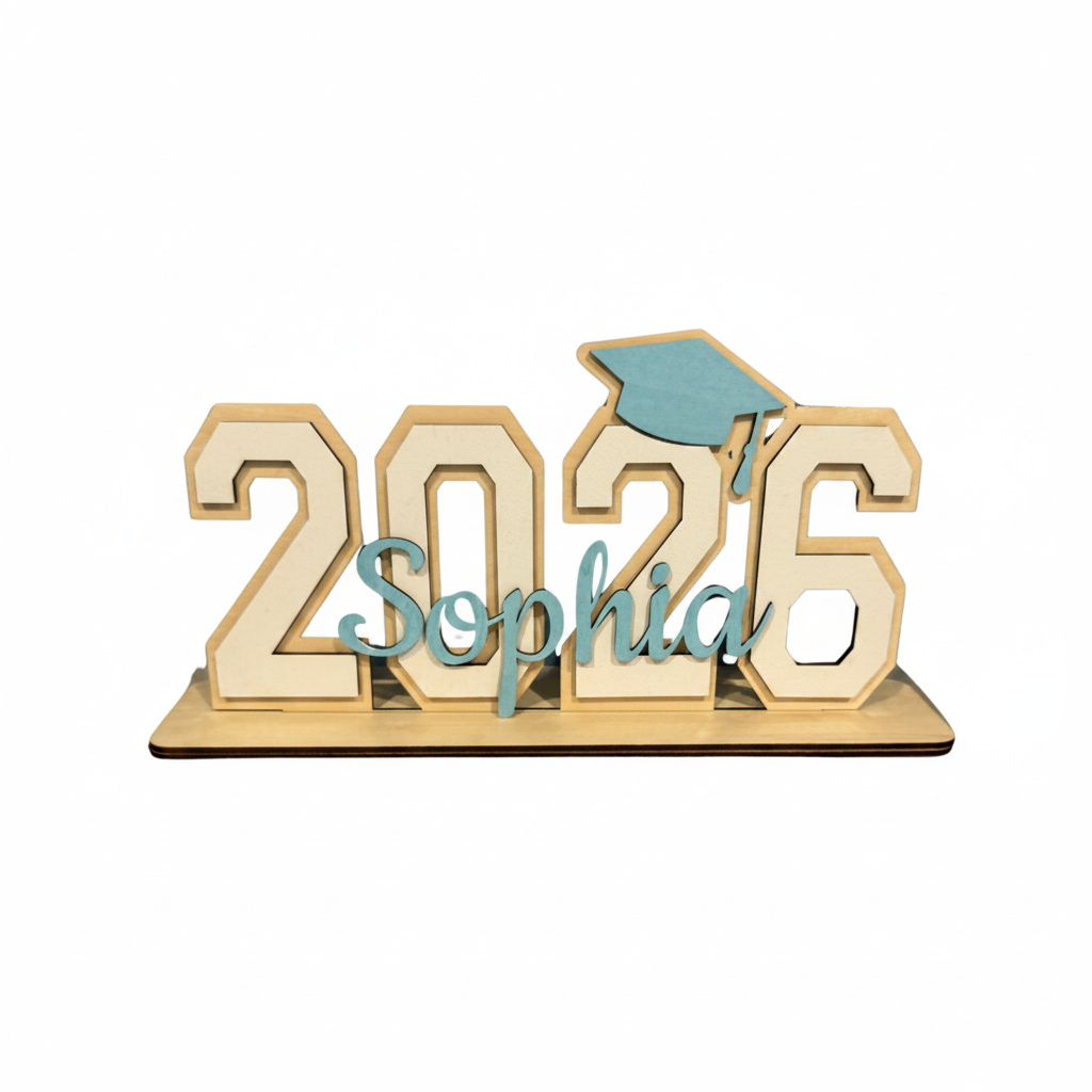 2026 Graduation Name Plaque - Light Blue