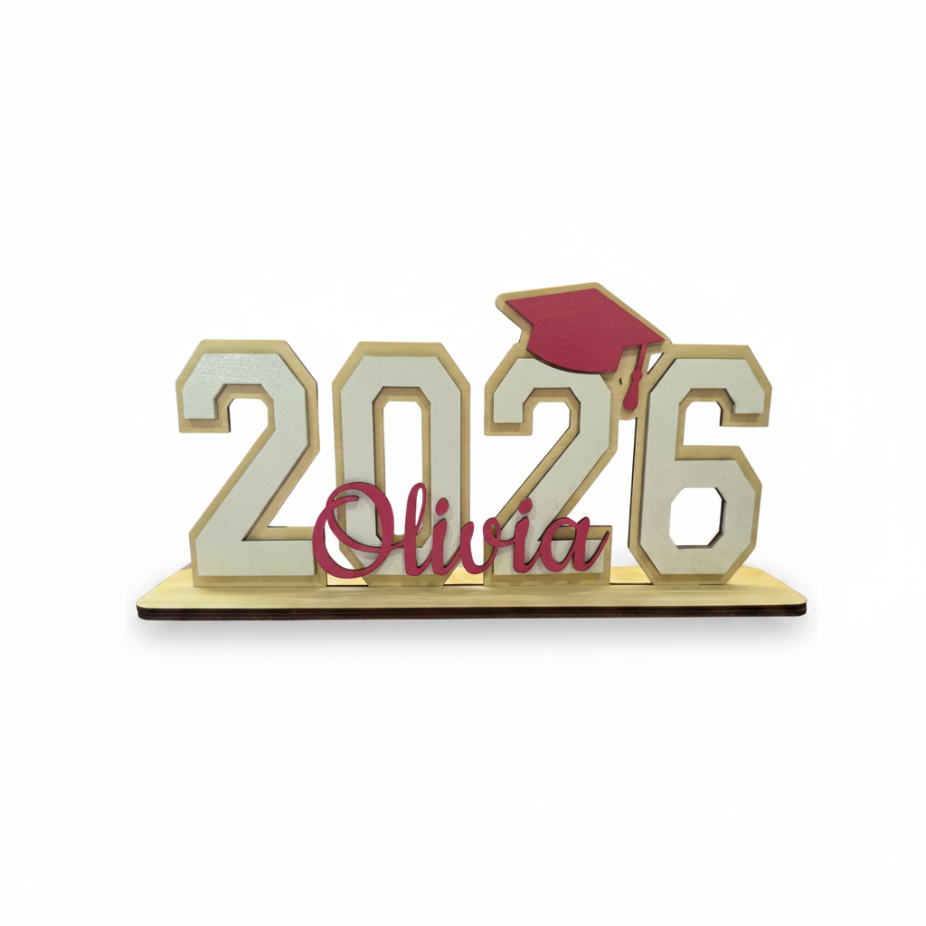 2026 Graduation Name Plaque - Red